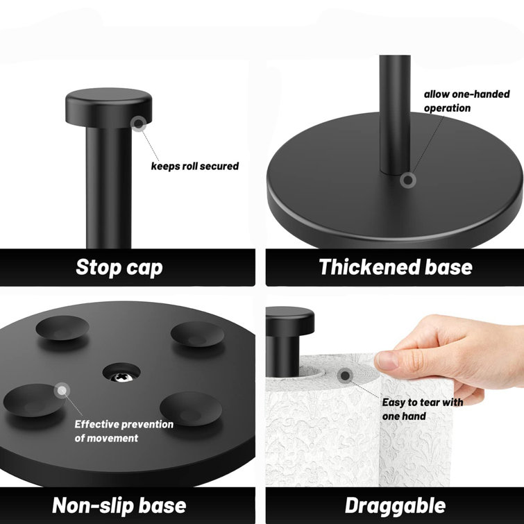 Paper towel holder discount with suction cup base